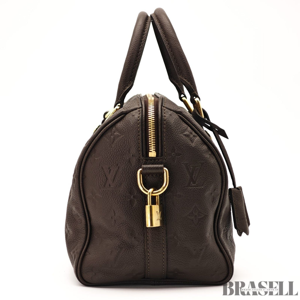 Louis Vuitton Monogram Empreinte Speedy Bandouliere 25 Terre Brown M40761