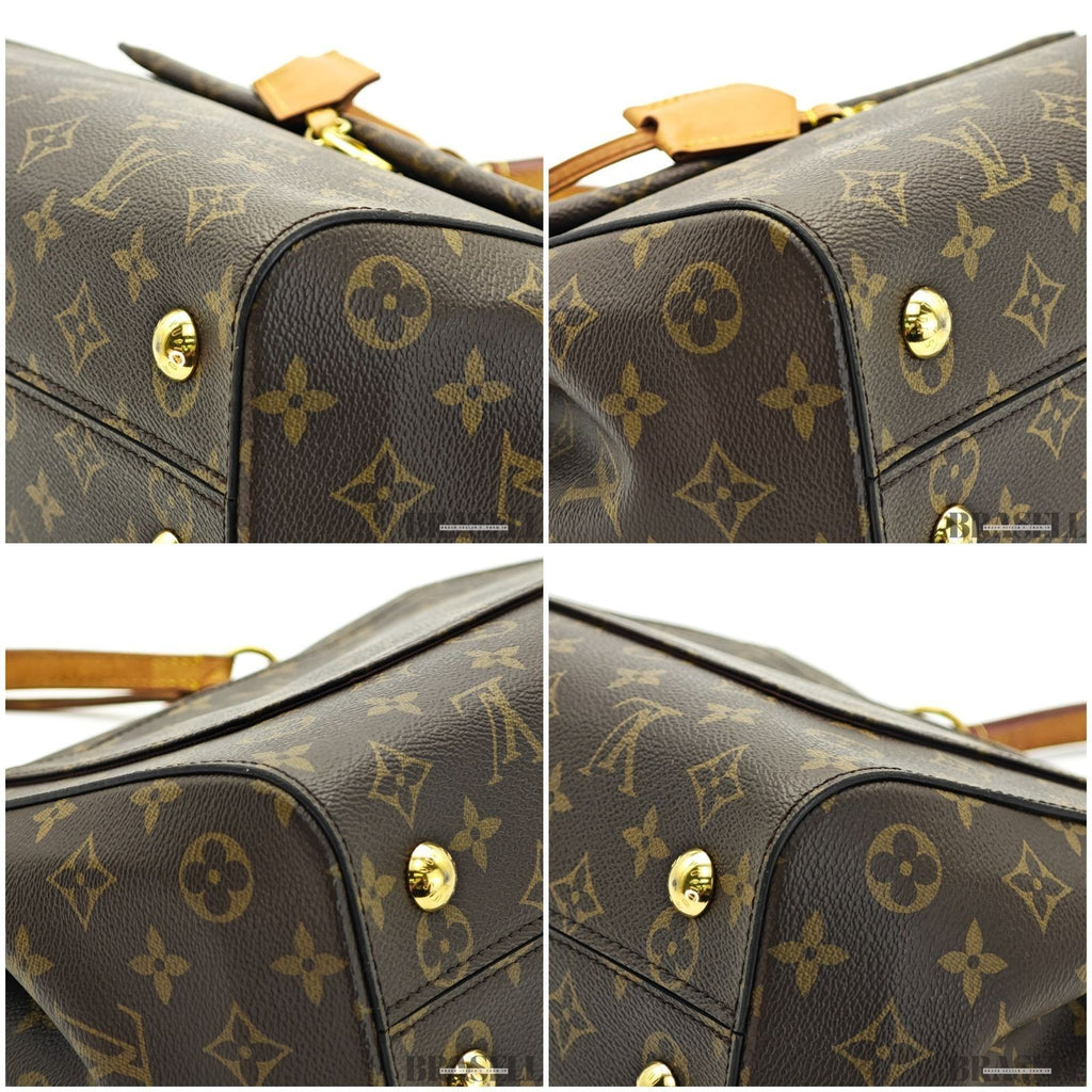 Louis Vuitton Cluny M42735 Damier Azur Handbag Shoulder Bag 2Way Flap Brown