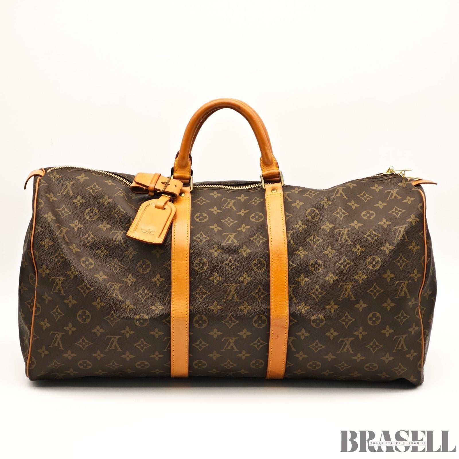 Louis Vuitton Monogram Keepall 55 M41424 Boston Bag Large Capacity Travel Brown