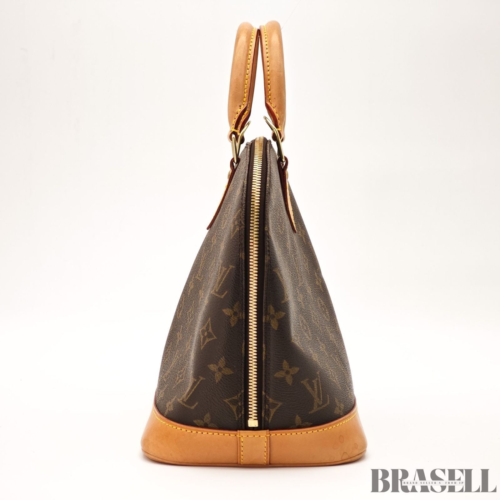 Louis Vuitton Alma PM M51130 Monogram Bag Handbag Coated Canvas Leather Brown