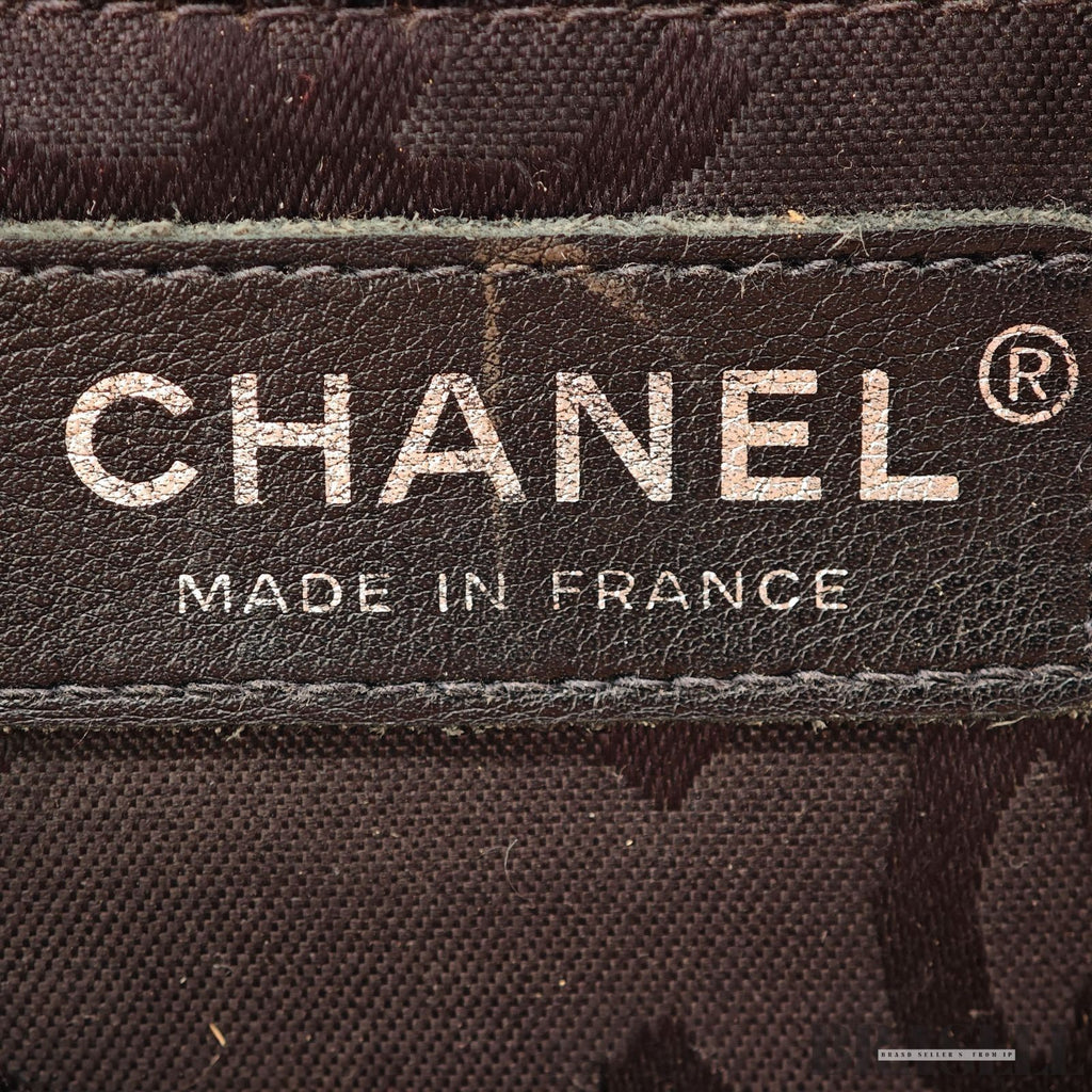 CHANEL Cambon Bowling Bag Handbag Leather Beige Black France Women
