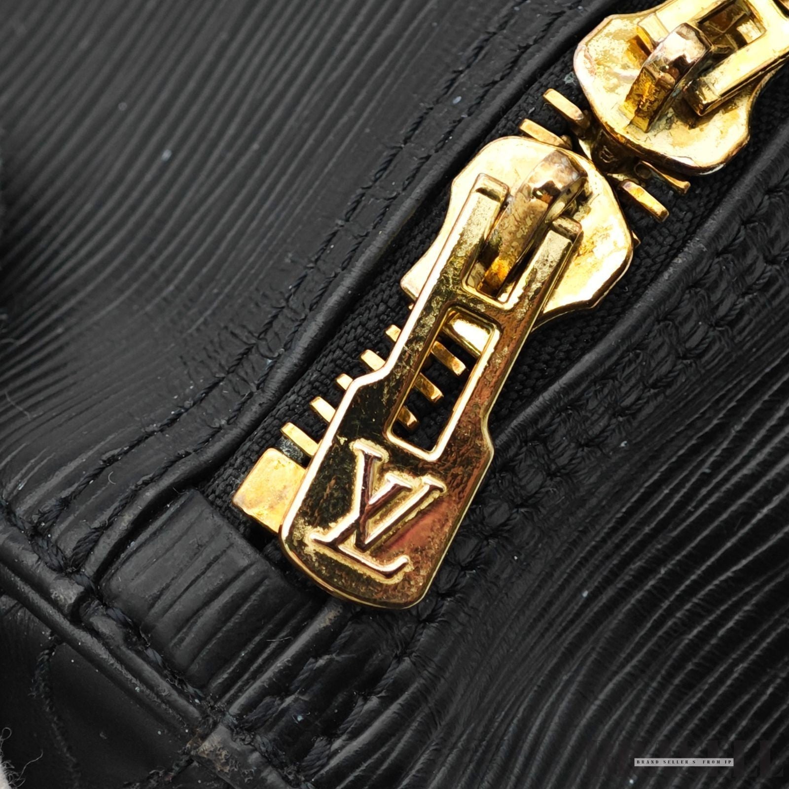 Louis Vuitton Epi Keepall 55 Black Embossed Logo Boston Bag M59142 Epi Leather