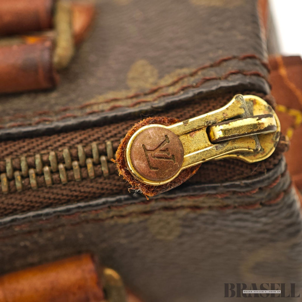 Auth Louis Vuitton Monogram Mini Speedy Hand Bag M41534 Mini Boston Bag Brown