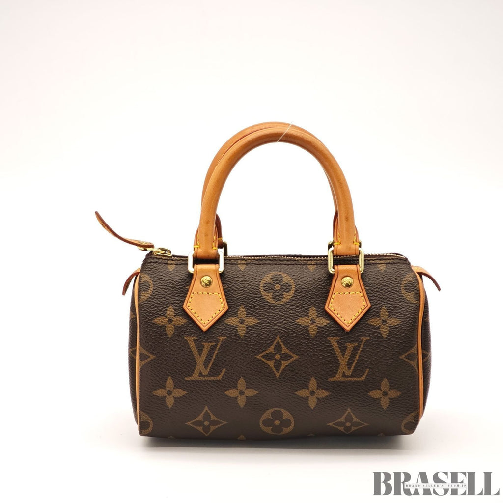 Auth Louis Vuitton Monogram Mini Speedy M41534 Hand Bag Tote Bag with Dust Bag