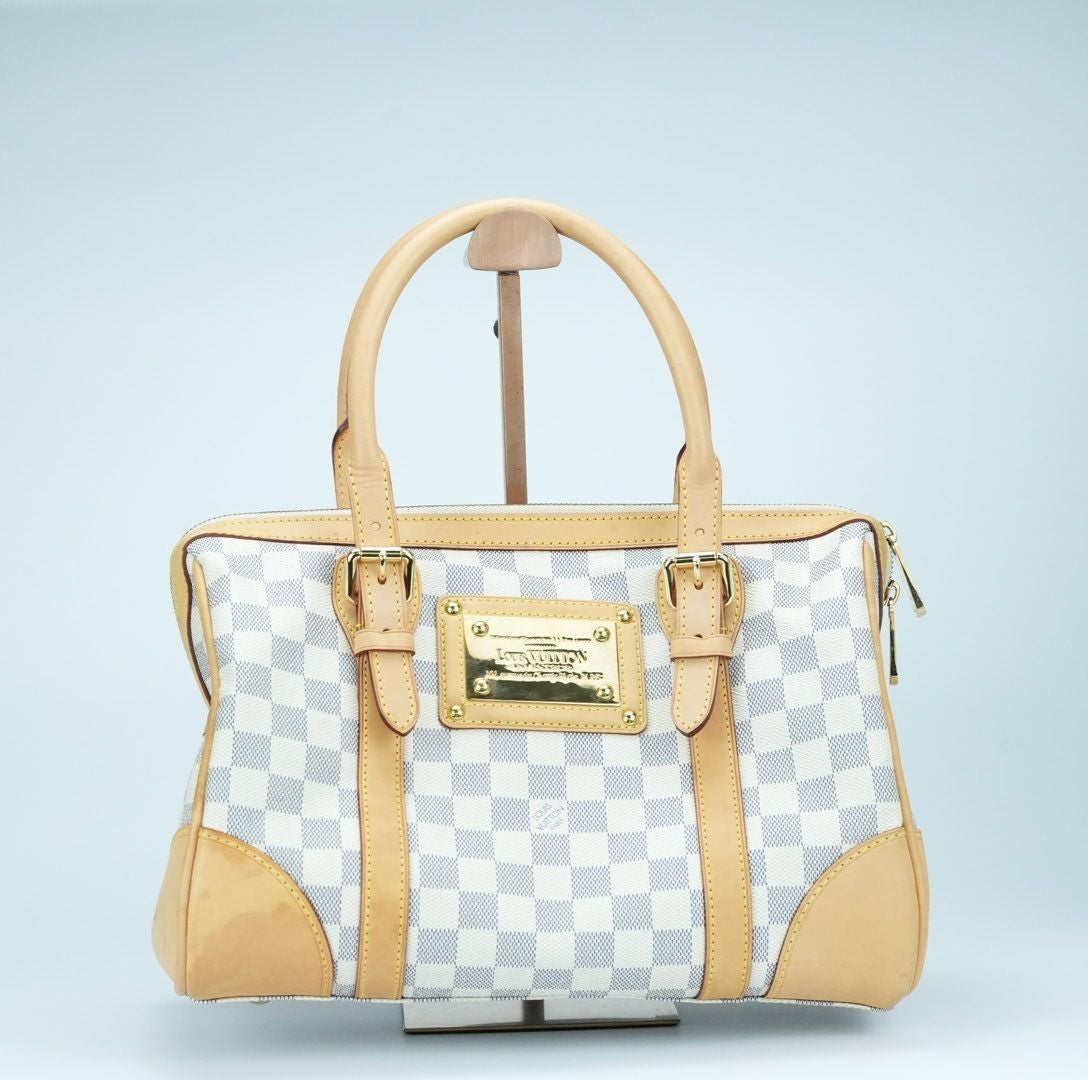 LOUIS VUITTON Berkeley N52001 Boston Bag Travel Large Capacity White