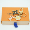 LOUIS VUITTON Spring Street Keychain M01187 Key Boulder Gold Women's Men's Box