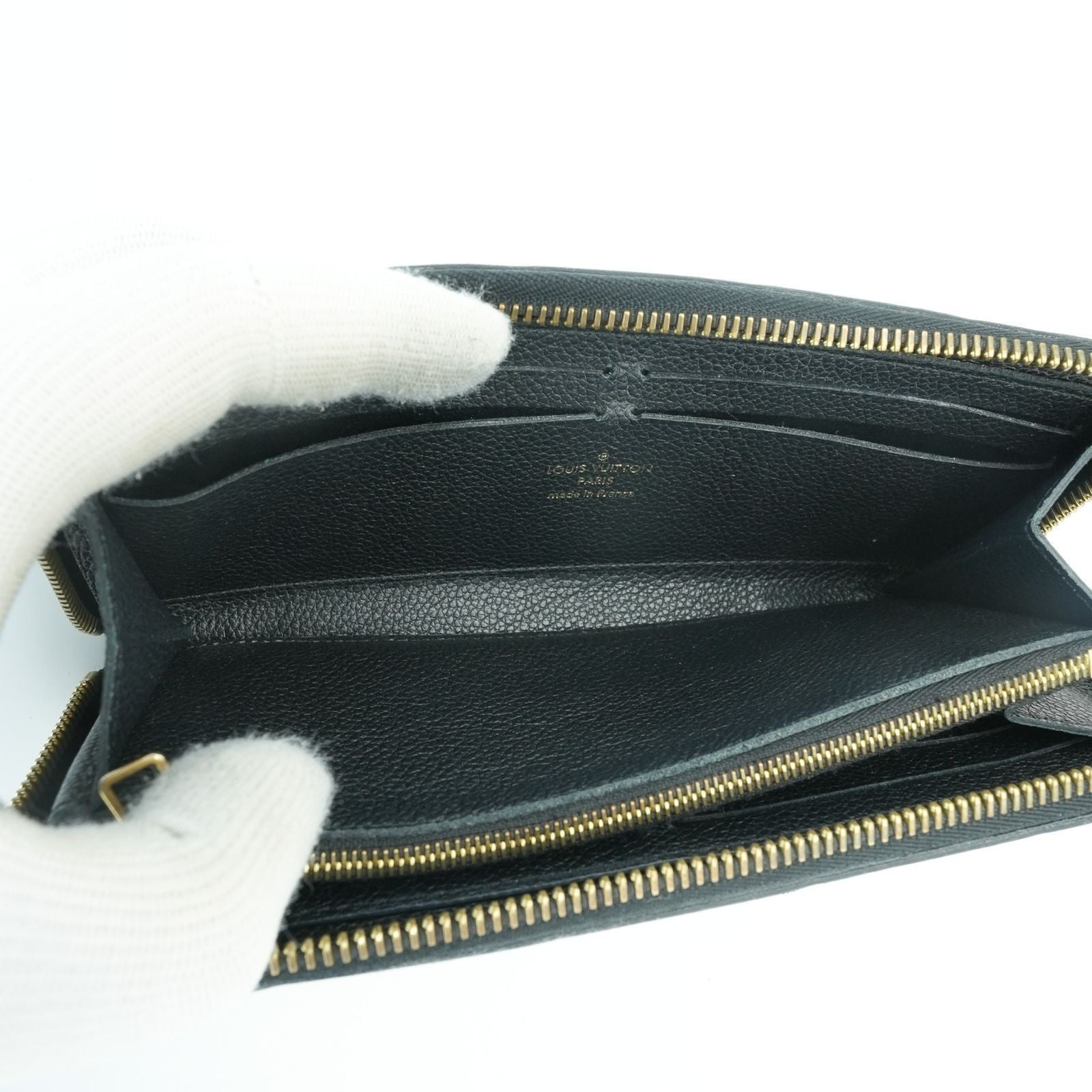 LOUIS VUITTON Empreinte Portefeuille Clemence M60171 Long Wallet Black