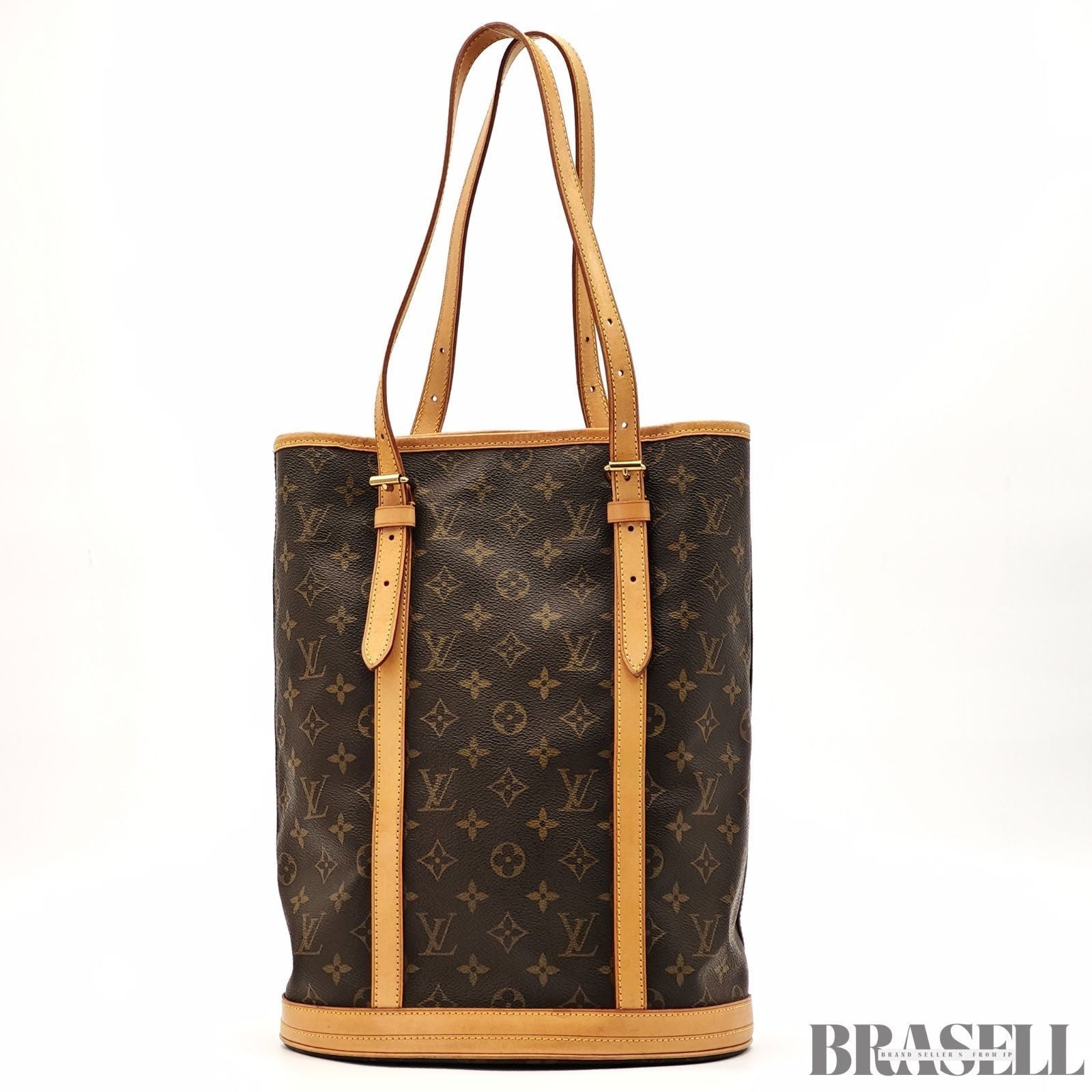 LOUIS VUITTON Bucket GM M42236 Tote Bag Monogram Brown Leather Pouch Dust Bag
