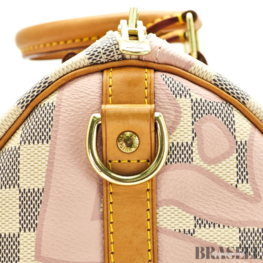 Louis Vuitton Speedy Bandoulière 30 Tahiti N41052 2Way Handbag Ivory Pink