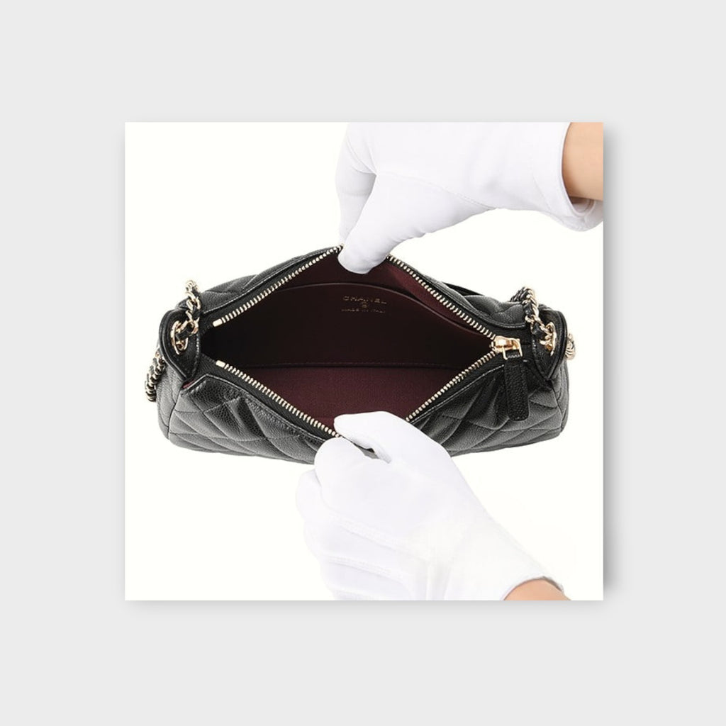Chanel Matelassé Chain Clutch Black【S】