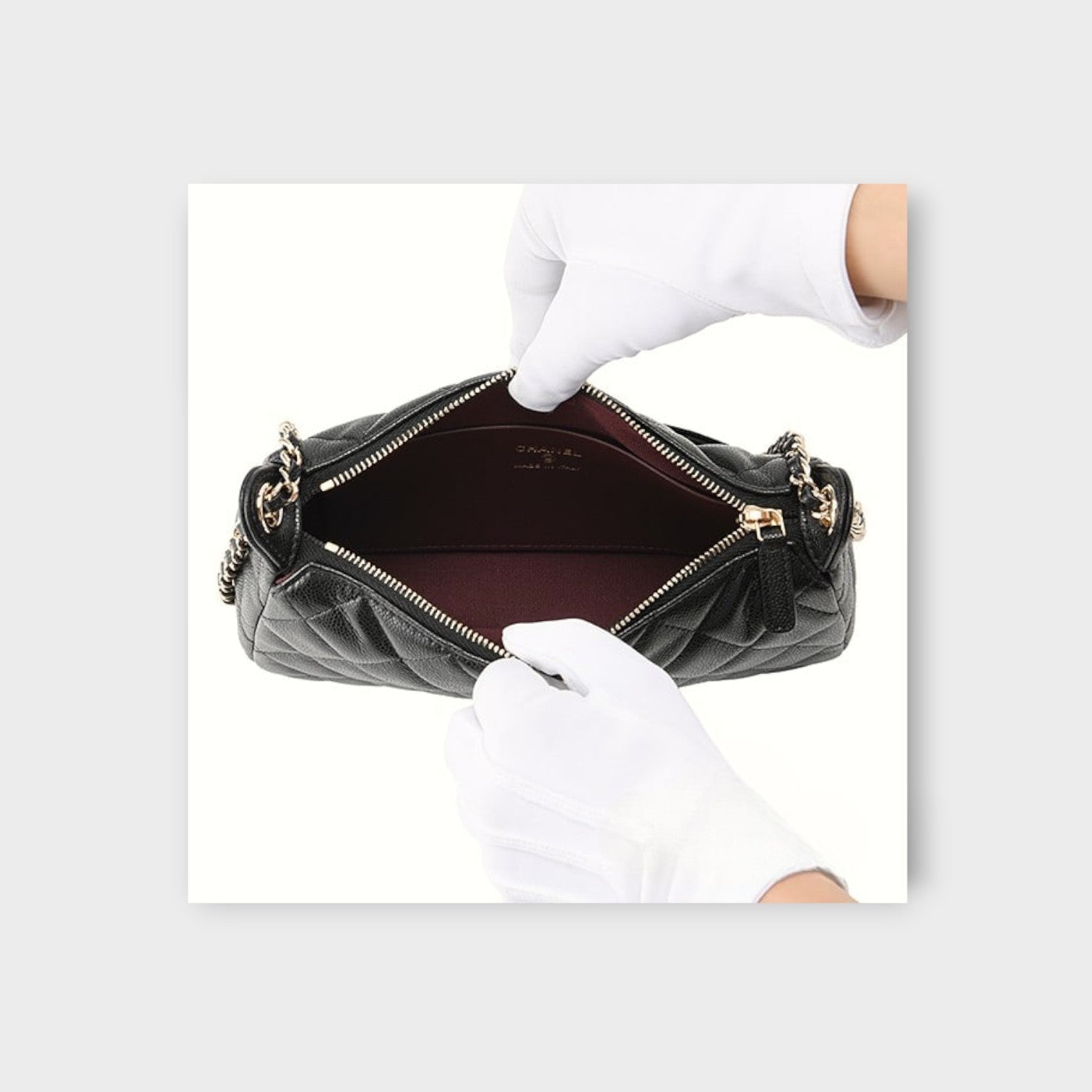 Chanel Matelassé Chain Clutch Black【S】