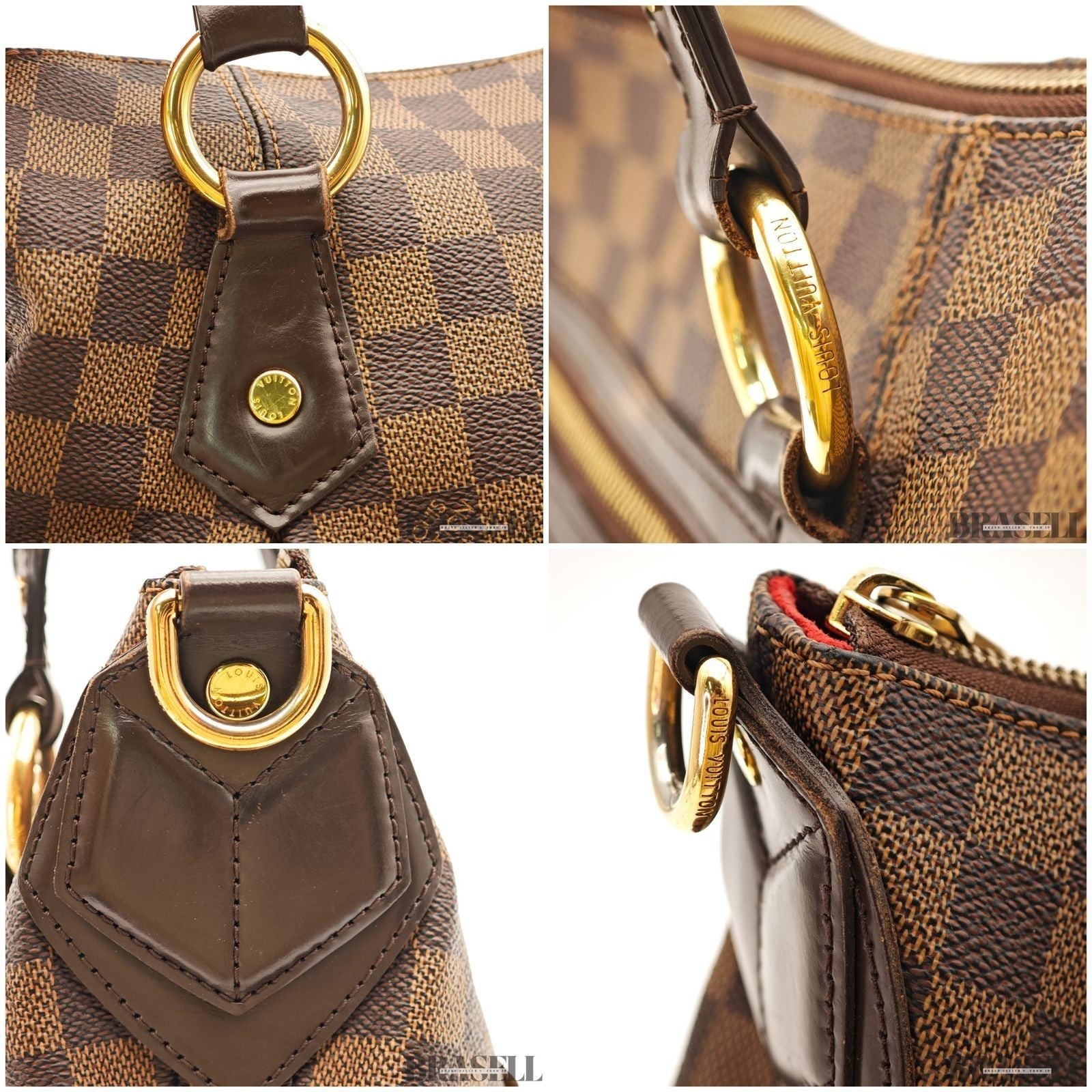 LOUIS VUITTON Evora MM 2 Way Shoulder Handbag N41131 Damier Canvas Brown