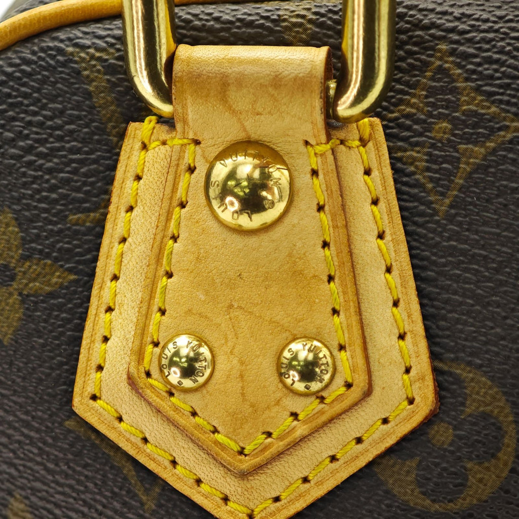 LOUIS VUITTON Manhattan PM M40026 Monogram Handbag Shoulder Bag Brown Women’s