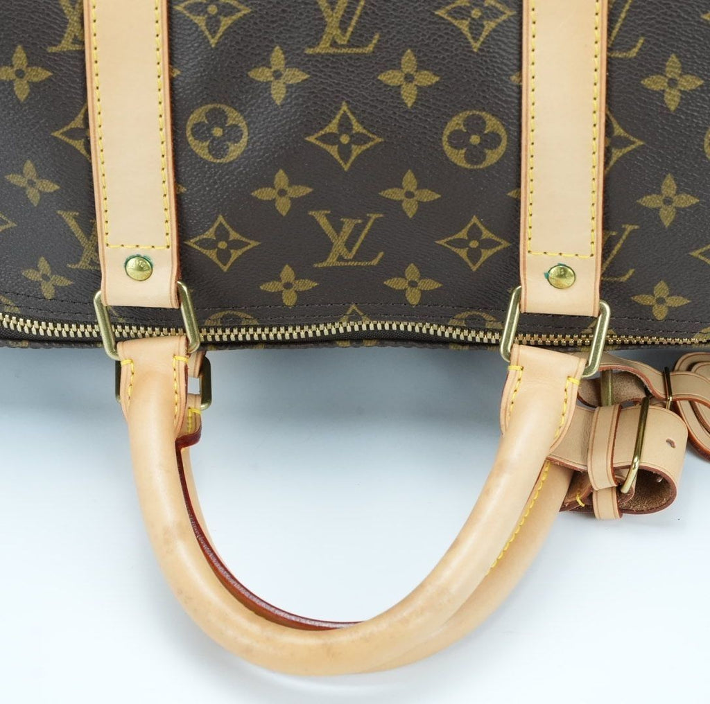 LOUIS VUITTON Keepall 55 M41416 Boston Bag Travel Bag Brown Large Capacity