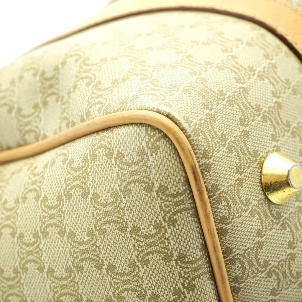 CELINE Macadam Mini Boston Bag Brown/Beige Women's