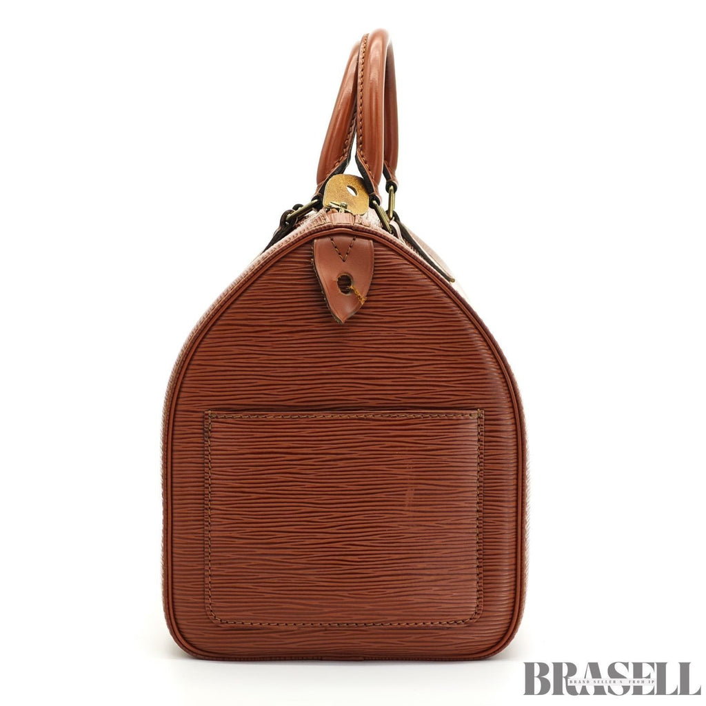 Borsa a mano Louis Vuitton Epi Speedy 30 marrone M43003 in pelle marrone da...