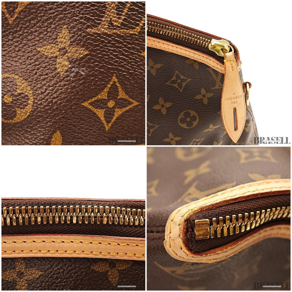 Louis Vuitton Lockit Horizontal Tote Bag M40104 Monogram Canvas Leather Brown