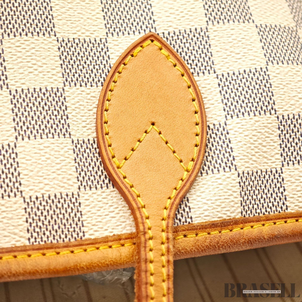 LOUIS VUITTON Neverfull MM N51107 Damier Azur Tote Bag Large Canvas Unisex