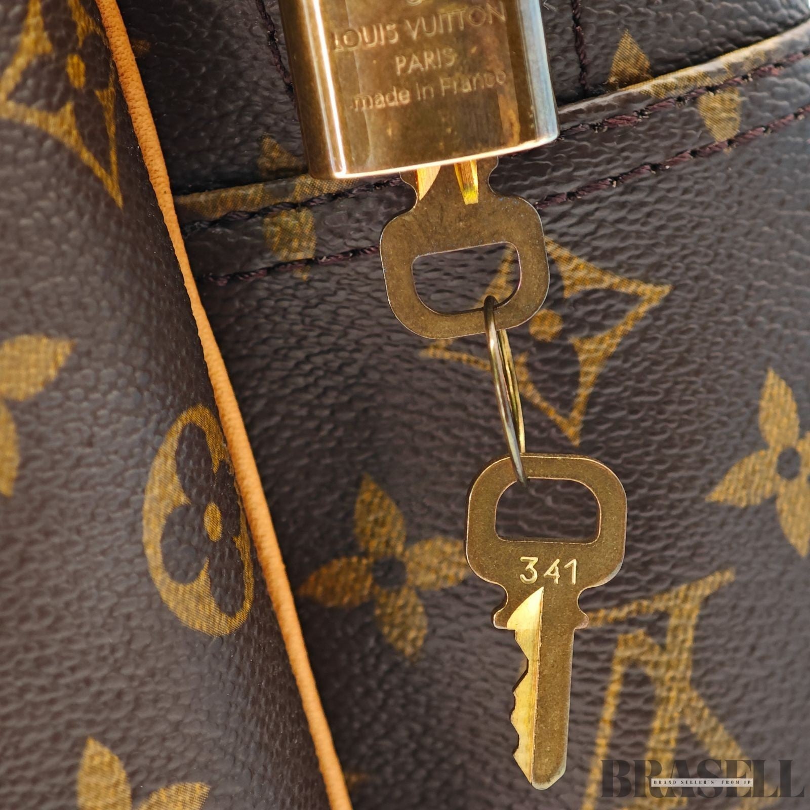 Louis Vuitton Alize 24 Heures Monogram M41399 2way Handbag Shoulder Bag Brown