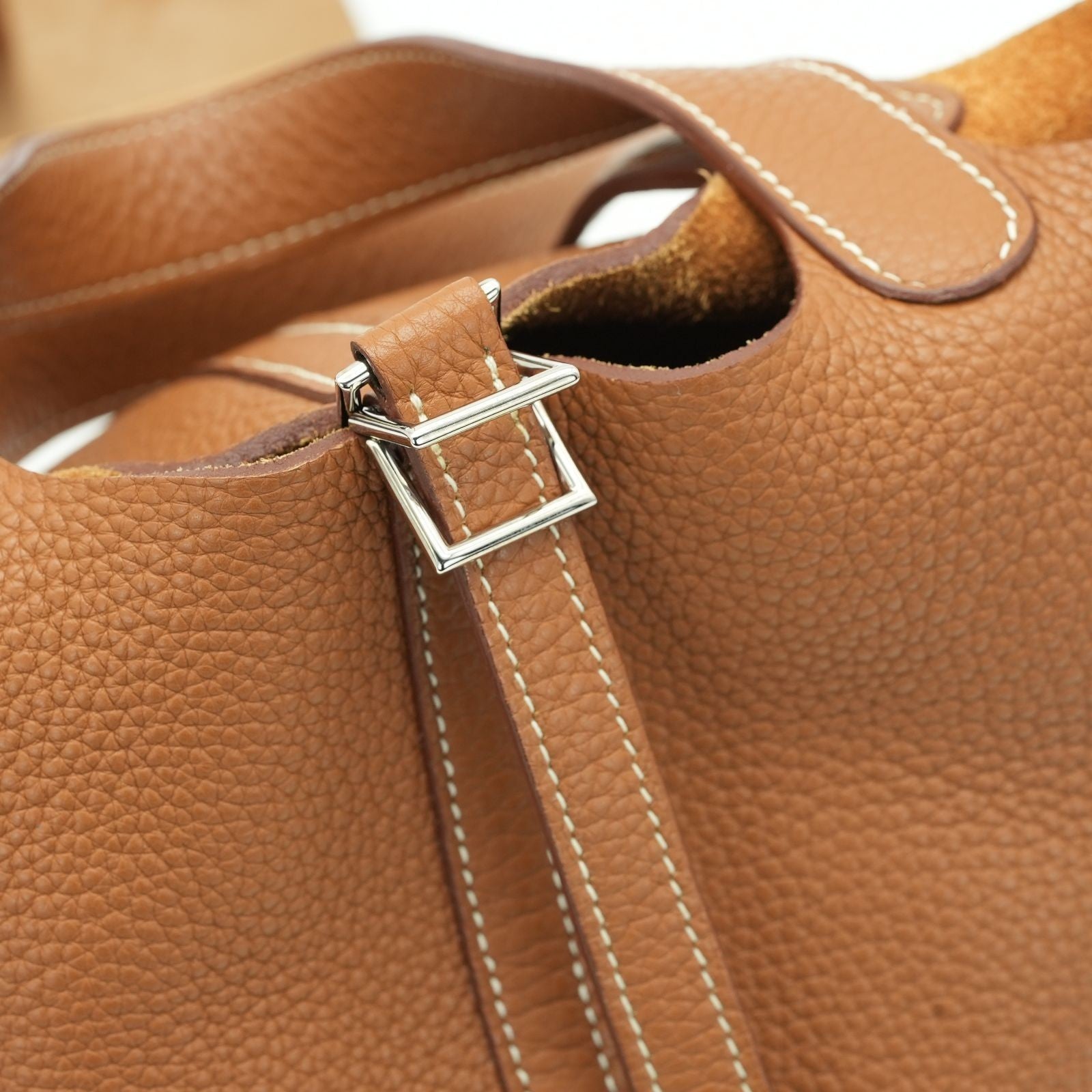 HERMES Picotin Lock PM 18 Gold Taurillon Clemence Leather Bag