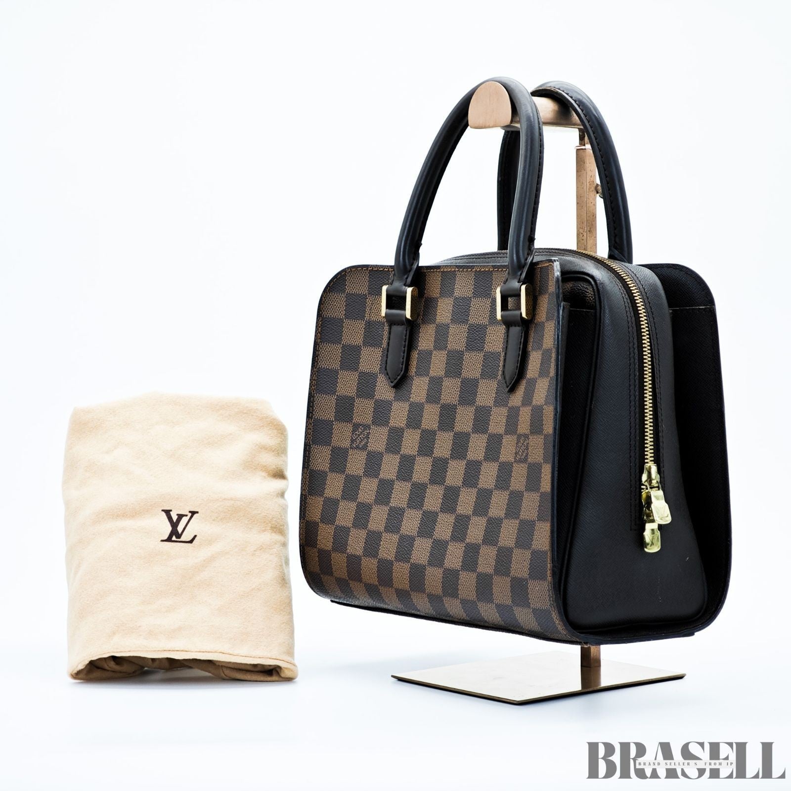 LOUIS VUITTON Triana N51155 Damier Ebene Handbag Brown Women’s