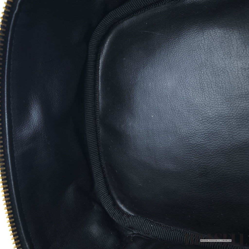 CHANEL Coco Mark Vanity Bag Mini Black Cosmetic Bag Women's