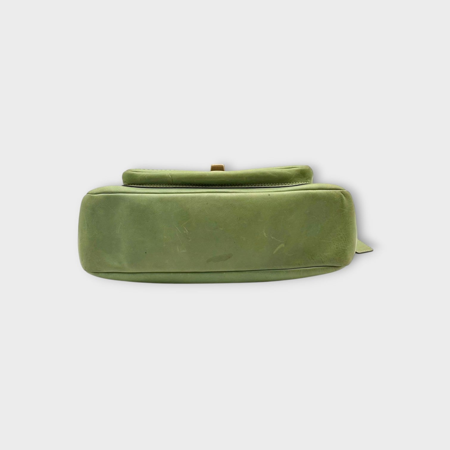 Coach Legacy Turnlock Gold Hardware One Shoulder Bag Leather Green 【B】