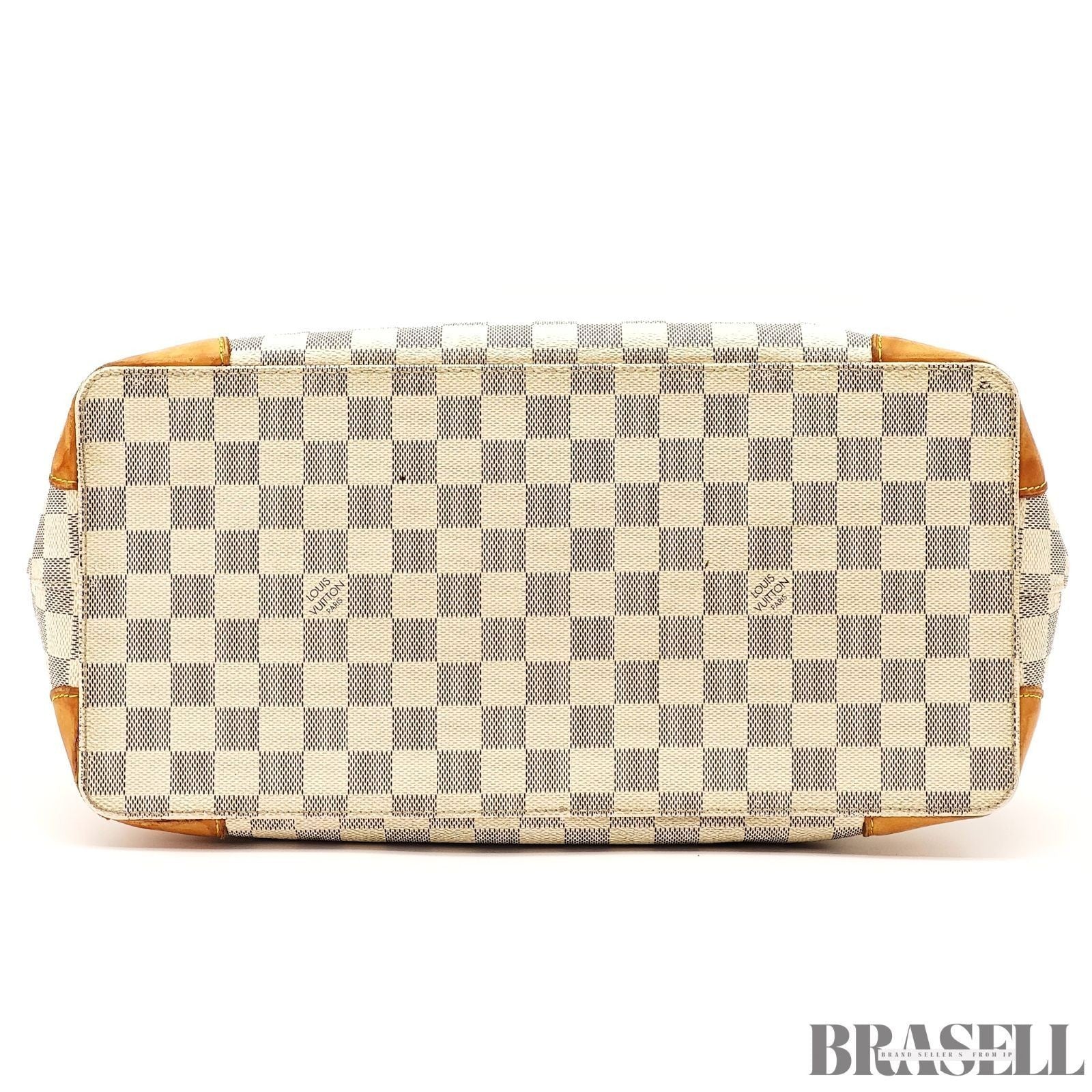Louis Vuitton Damier Azur Hampstead MM N51206 Tote Bag Large White Brown