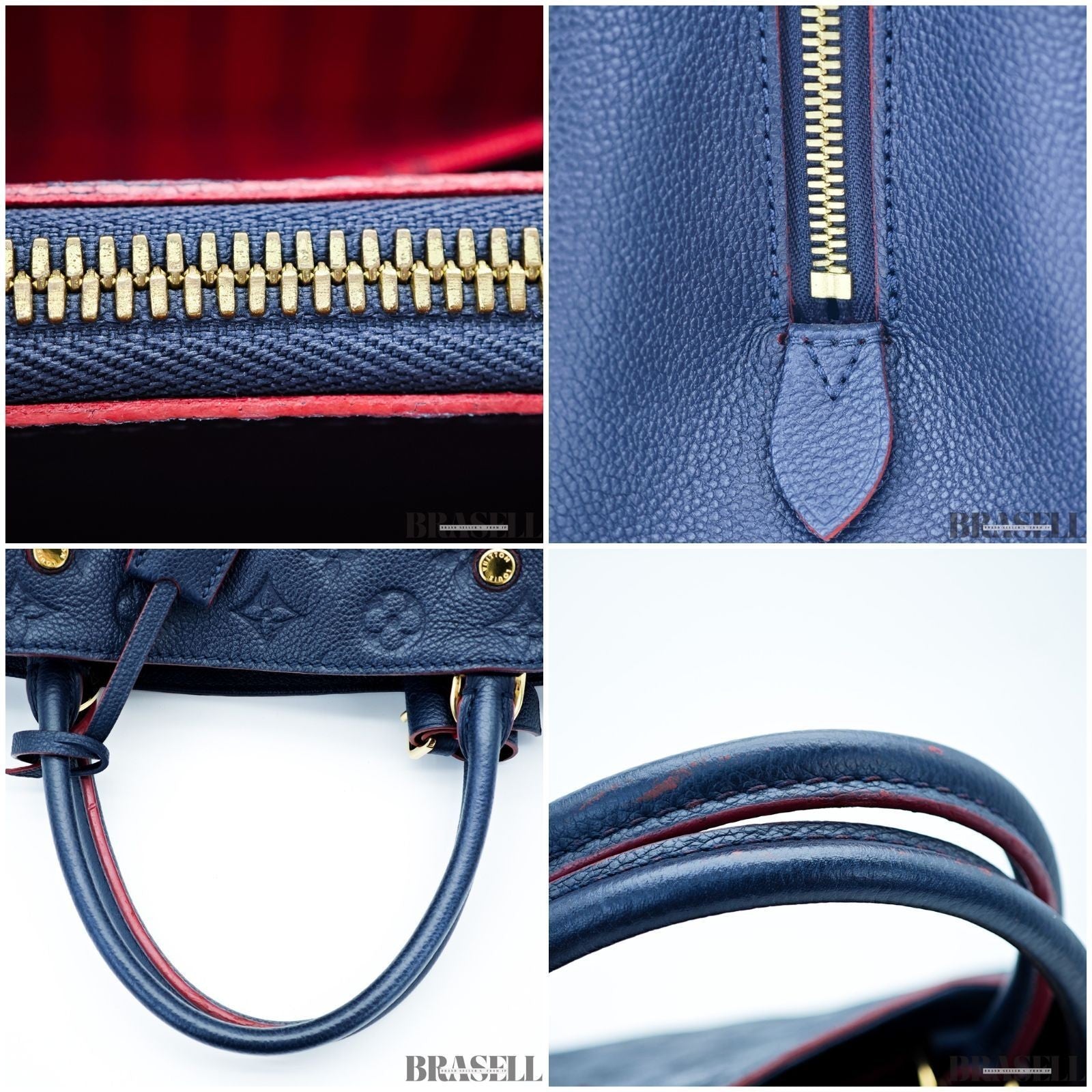 LOUIS VUITTON Montaigne MM M42746 Empreinte Marine Rouge 2-Way Handbag Women’s