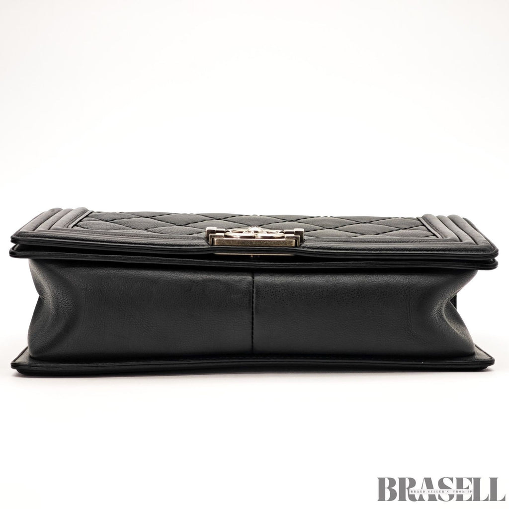 CHANEL Boy Chanel Flap Chain Shoulder Bag Black With Box Dust Bag Women