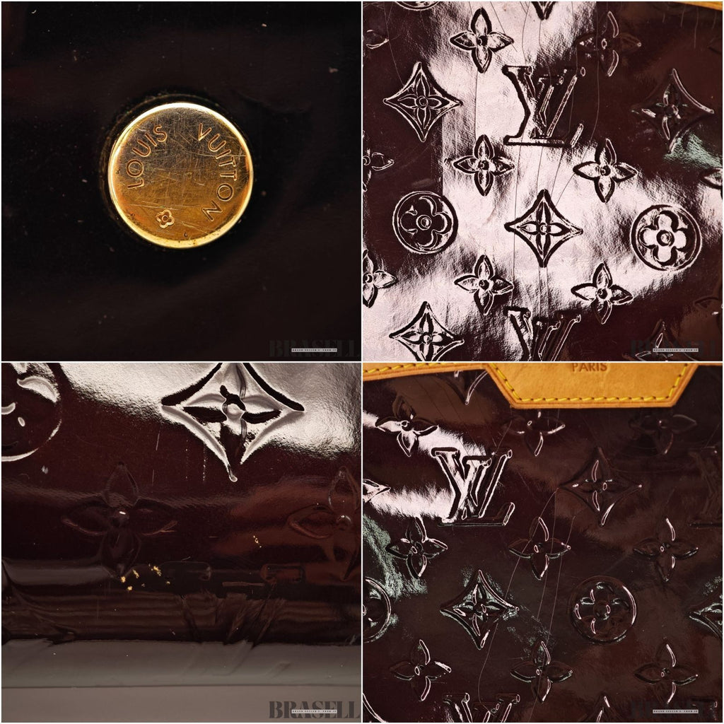 LOUIS VUITTON Monogram Vernis Blair MM Hand Bag 2way M91619 Auth Brown