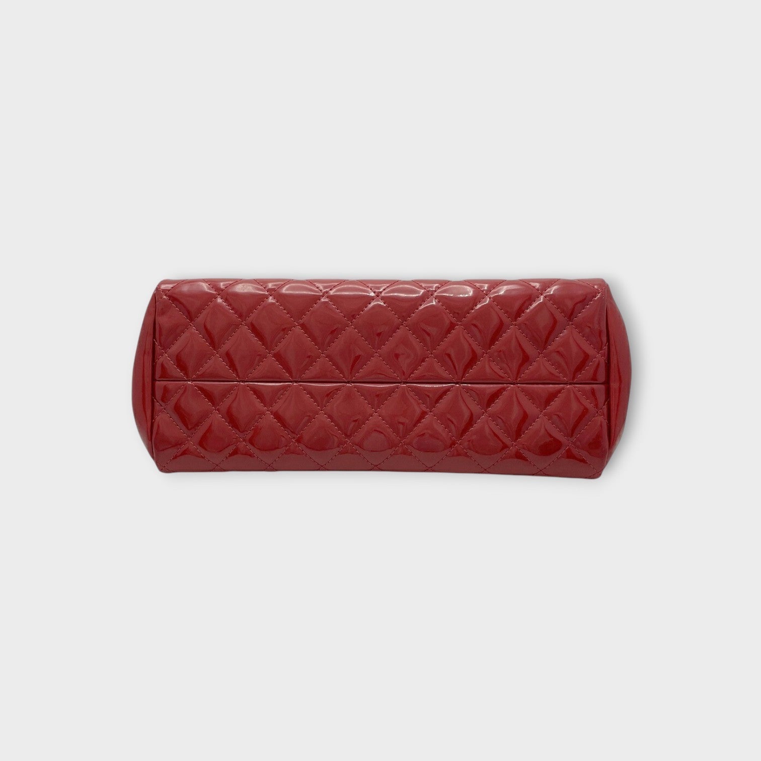 CHANEL Mademoiselle Chain Shoulder Bag Matelassé Coco Mark Red Leather 【B】