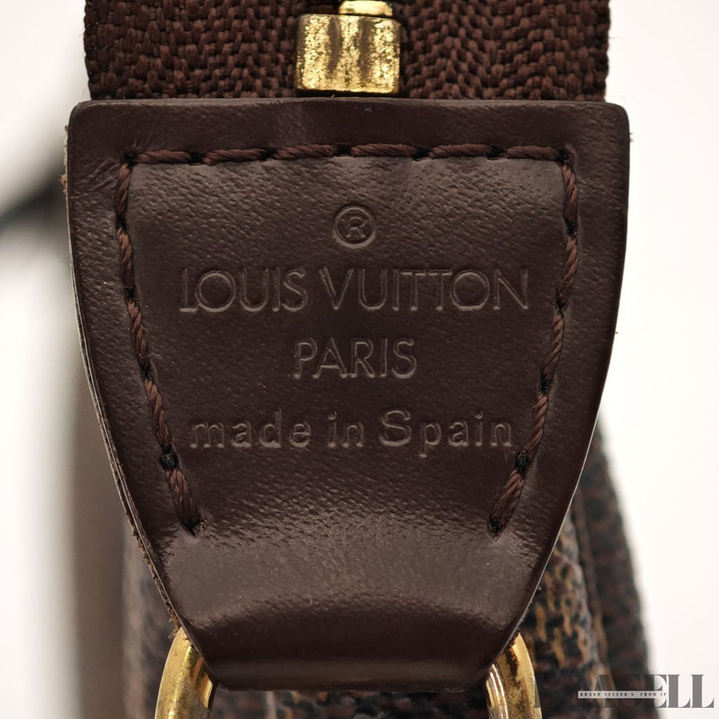 Louis Vuitton N58009 Pochette Accessoires Damier Canvas Brown Mini Handbag Bag