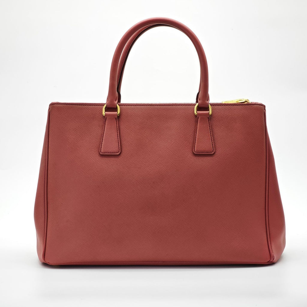 PRADA Saffiano Leather Galleria 2-Way Handbag/Tote Bag Pink with Shoulder Strap