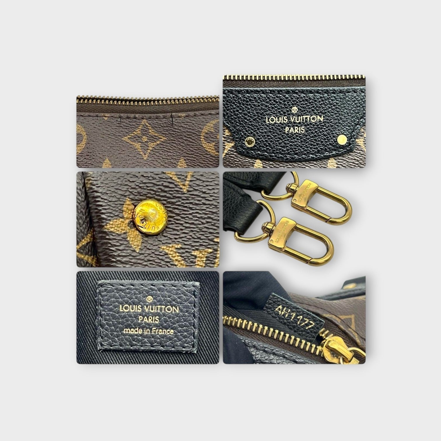 Louis Vuitton Monogram Tournelle PM M44027 2Way Handbag Brown Black 【S】