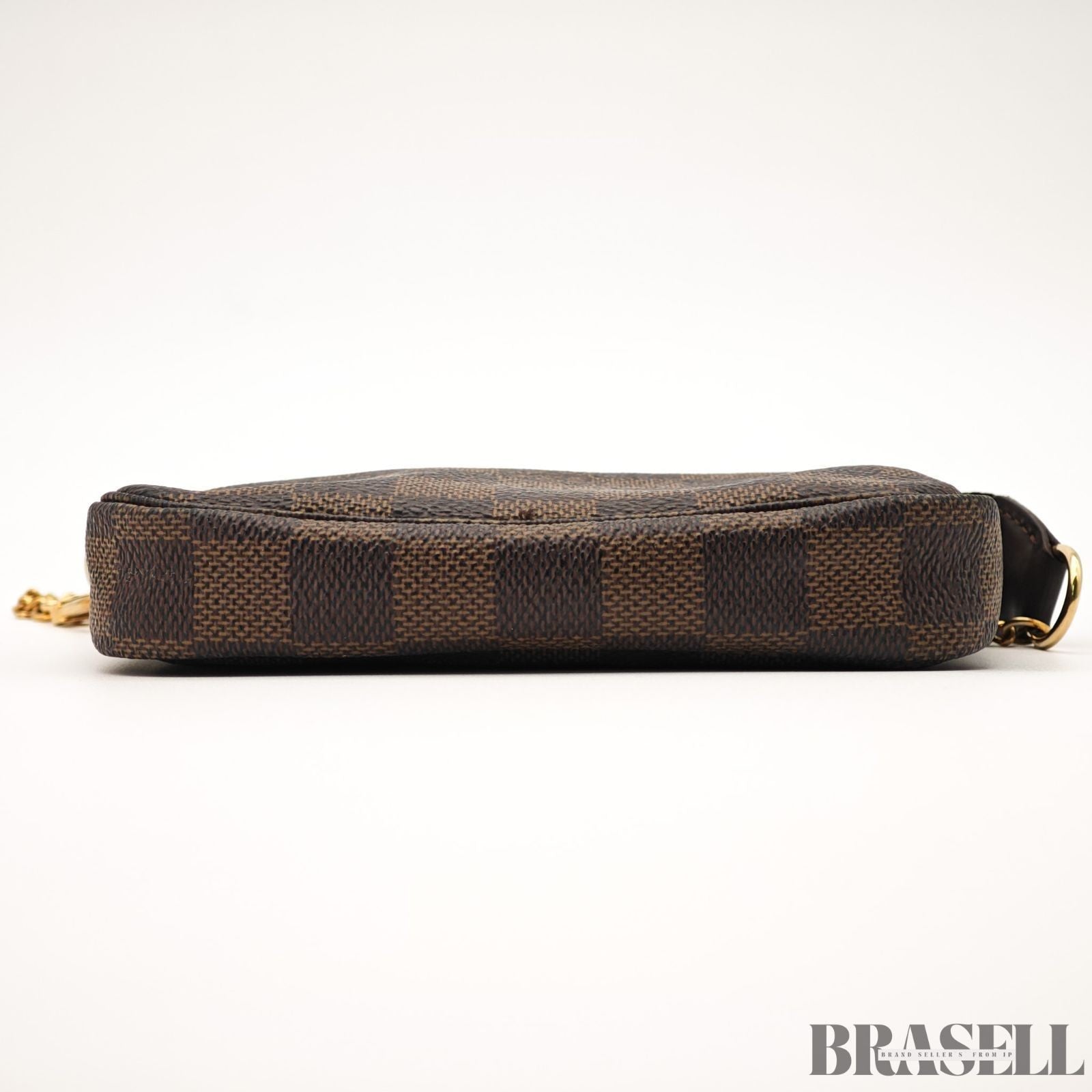 LOUIS VUITTON Damier Ebene Mini Pochette Accessoires Pouch N58009 Auth Brown