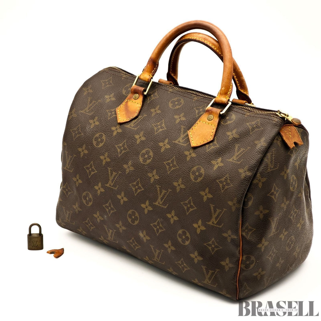 Louis Vuitton Monogram Speedy 30 M41108 Handbag Mini Boston Bag Canvas Brown