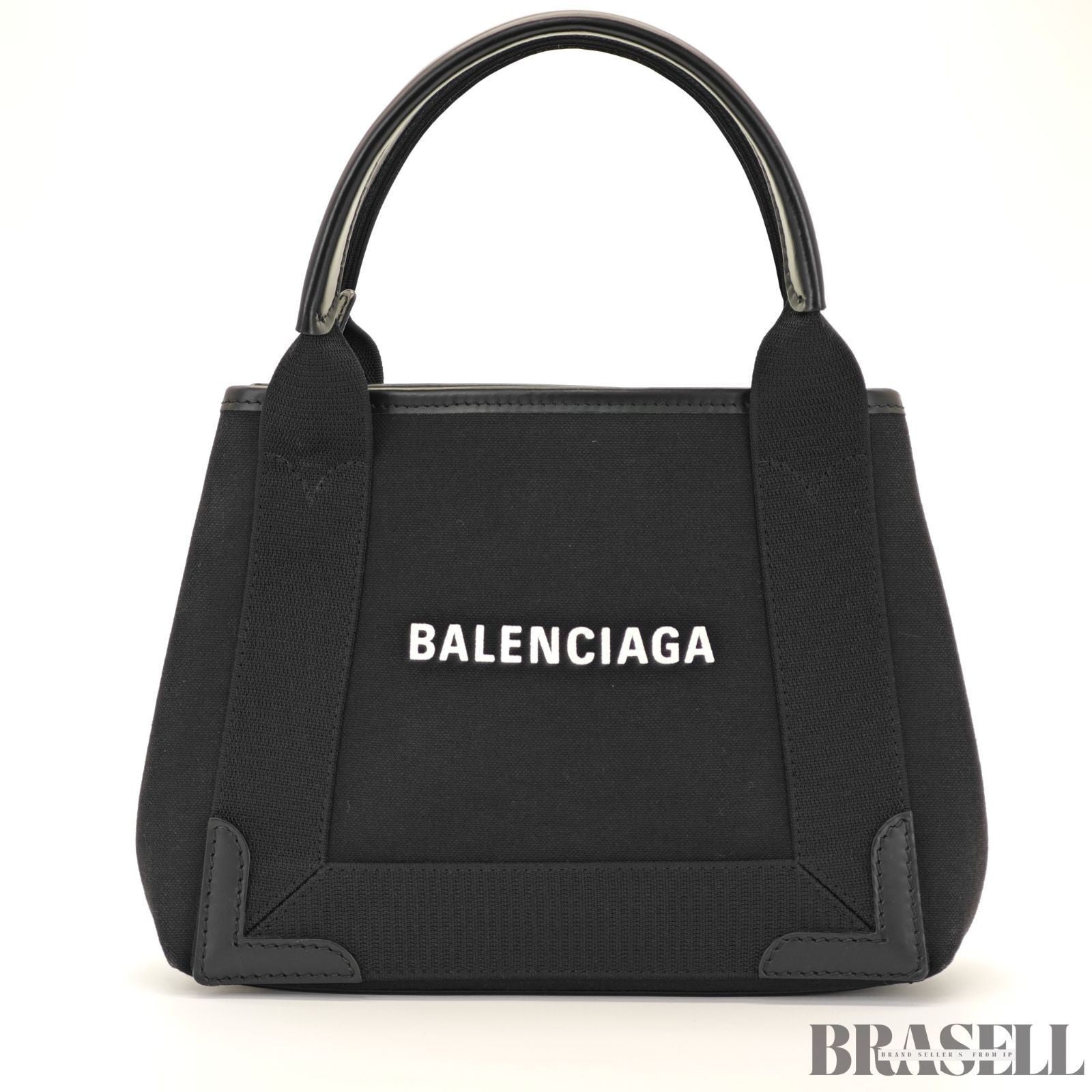 BALENCIAGA Navy Cabas XS 390346-1000 Handbag/Shoulder Bag 2-Way Black