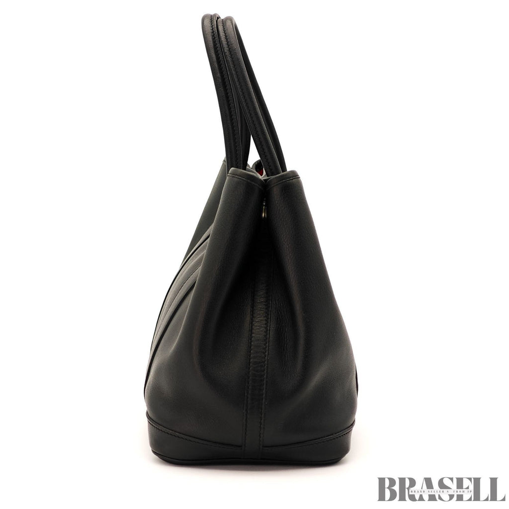 HERMES Garden Party TPM Noir Swift Leather Ginza Limited Edition Handbag Black