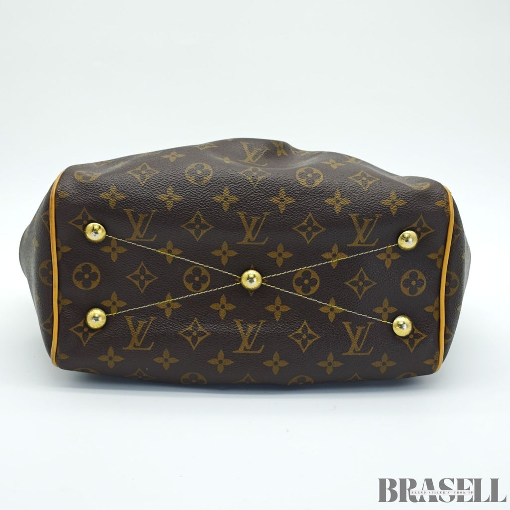 Louis Vuitton Tivoli PM M40143 Monogram Canvas Leather Handbag Tote Bag Brown