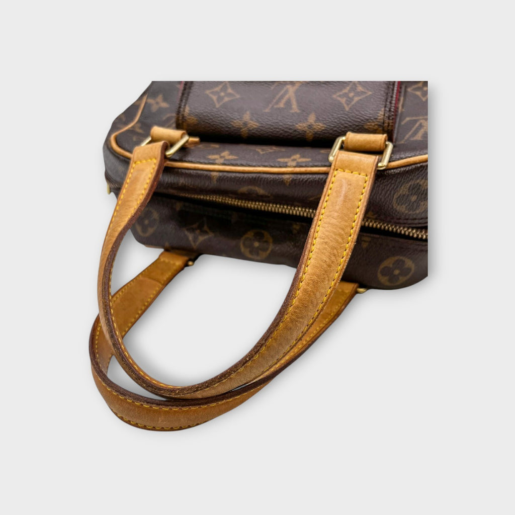 Louis Vuitton Monogram Excentri Cite M51161 Handbag Canvas Leather Brown【B】