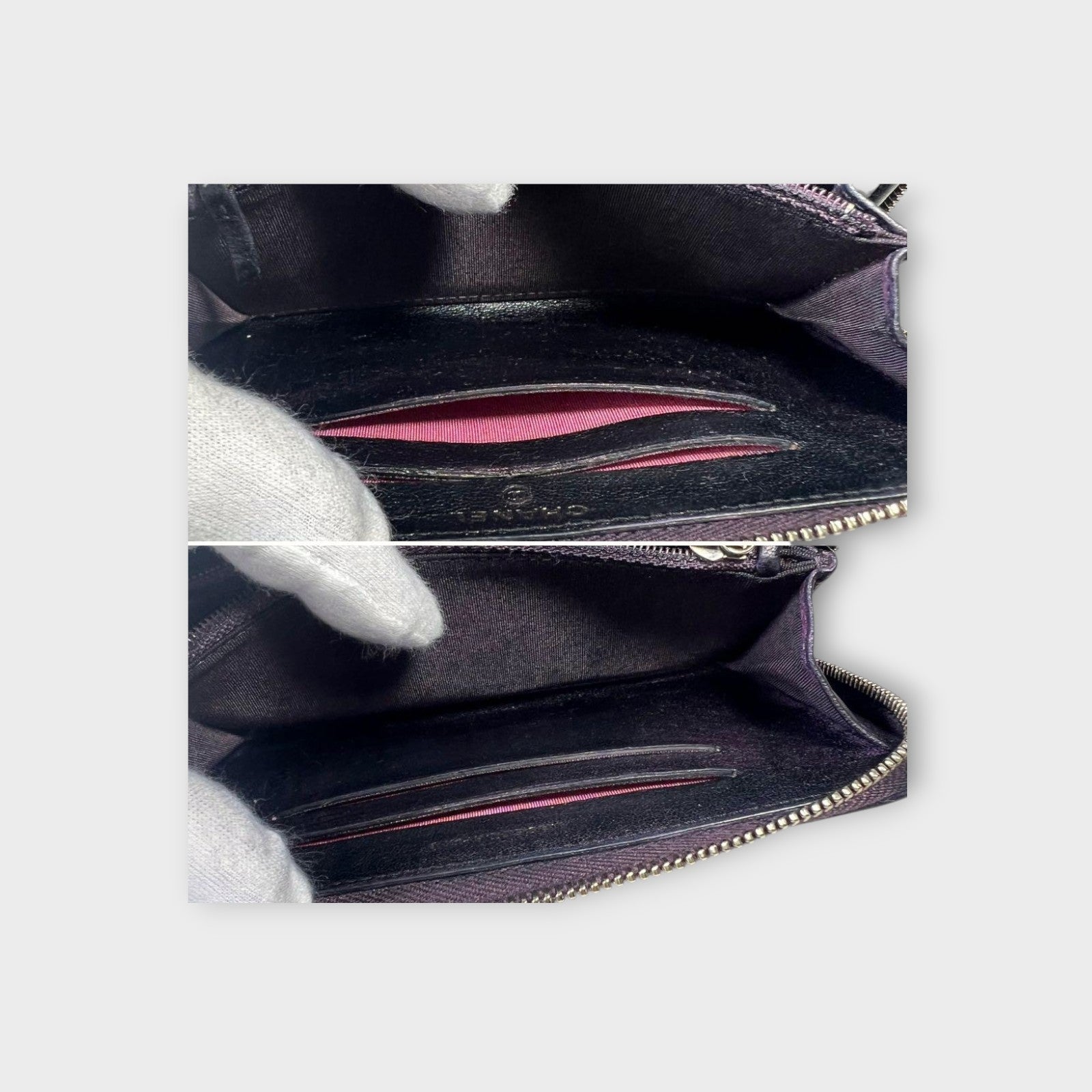 CHANEL Mademoiselle Lambskin Mini Wallet with Round Zipper