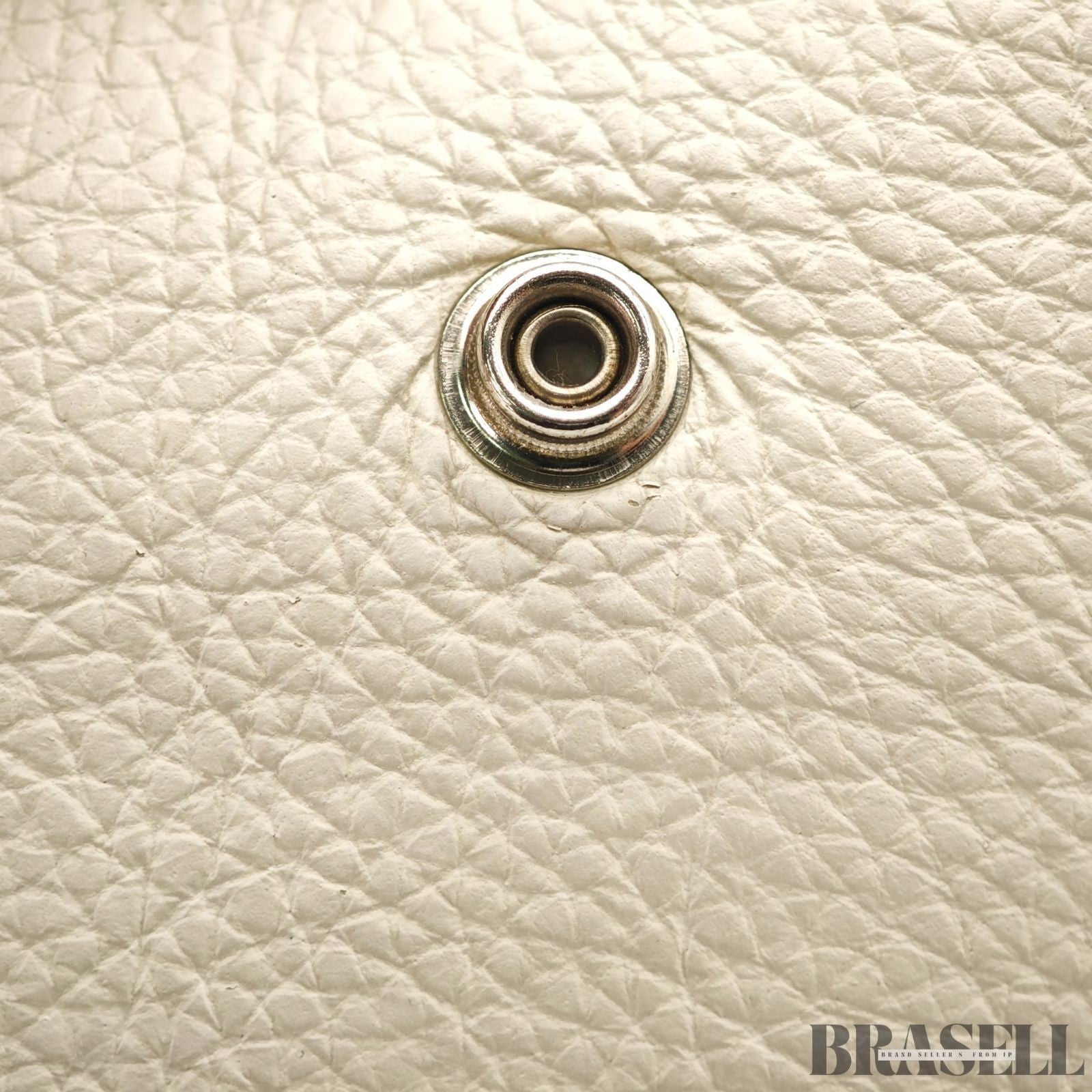 Hermes Evelyne I PM Taurillon Clemence Shoulder Bag White Unisex Silver Hardware