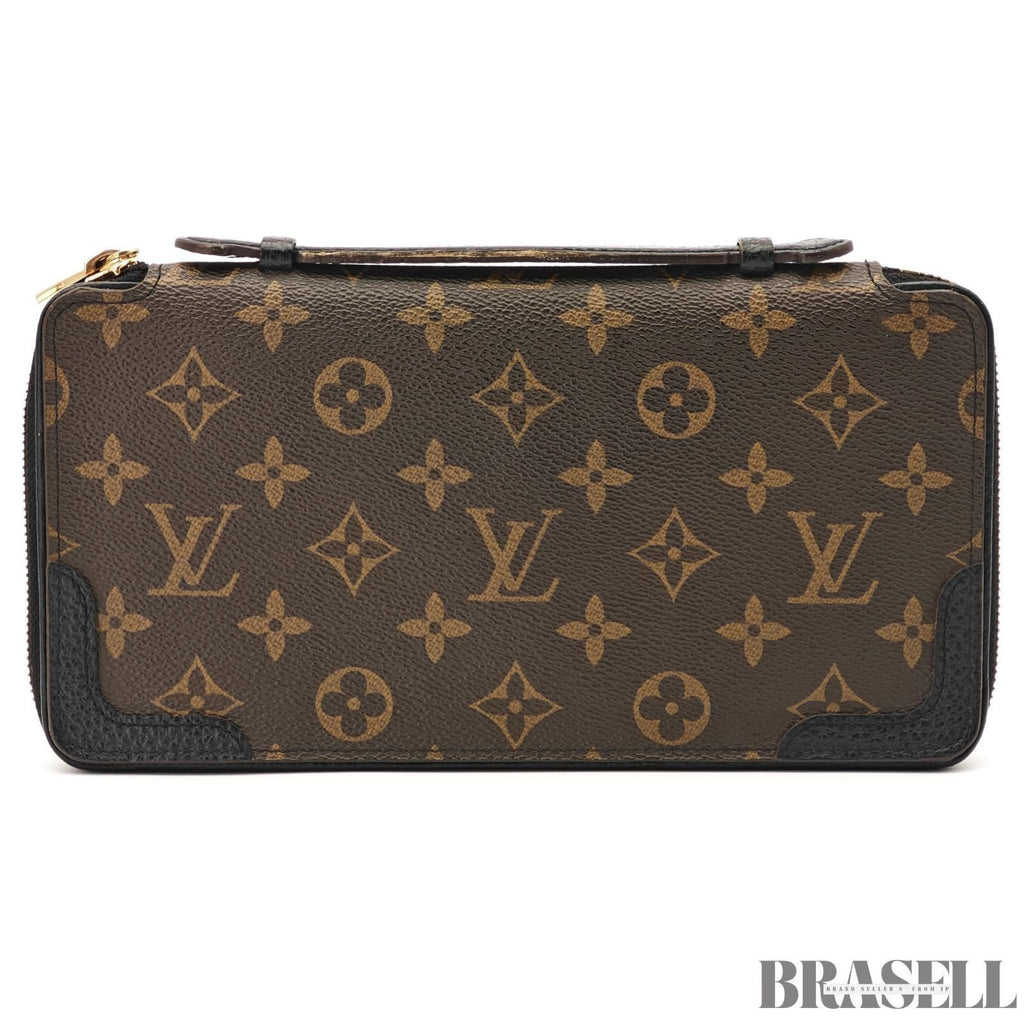 LOUIS VUITTON M60679 Monogram Daily Organizer Card Case Clutch Bag Wallet Brown