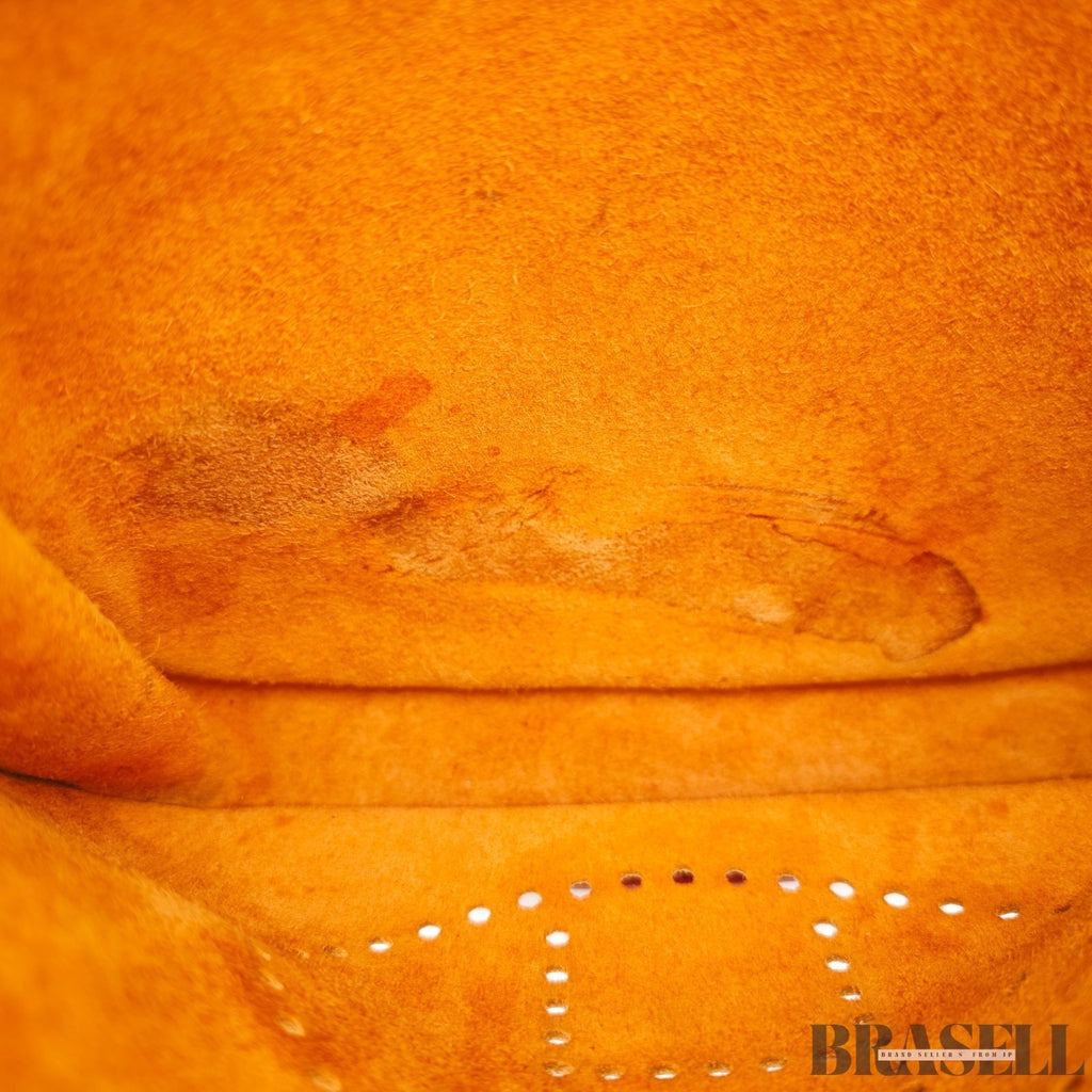 HERMES Evelyne II Shoulder Bag Brown Clemence Leather with Strap