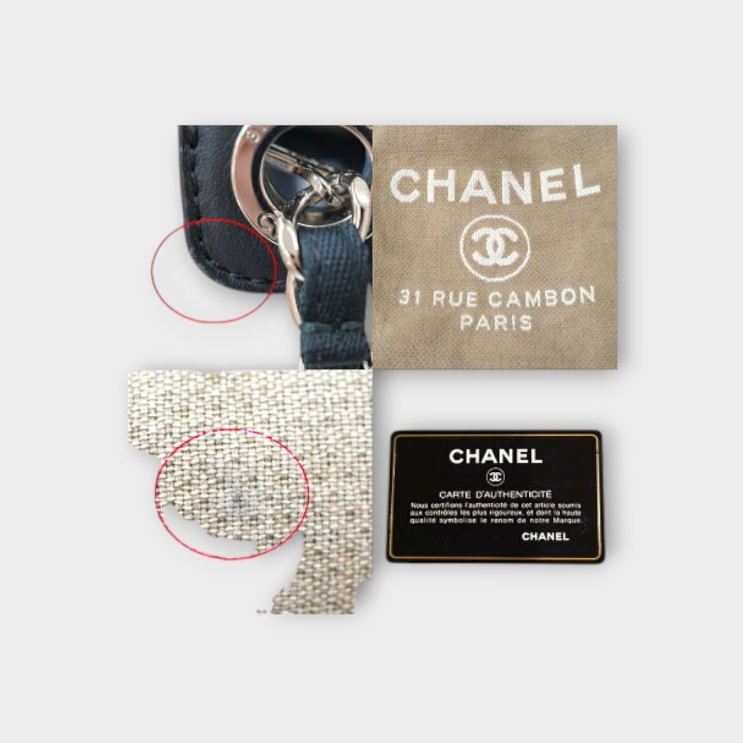 CHANEL Chanel Deauville GM Tote Chain Shoulder 2WAY Canvas Beige tote bag