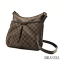 Borsa a tracolla Louis Vuitton Bloomsbury PM N42251 Damier Ebene in tela marrone