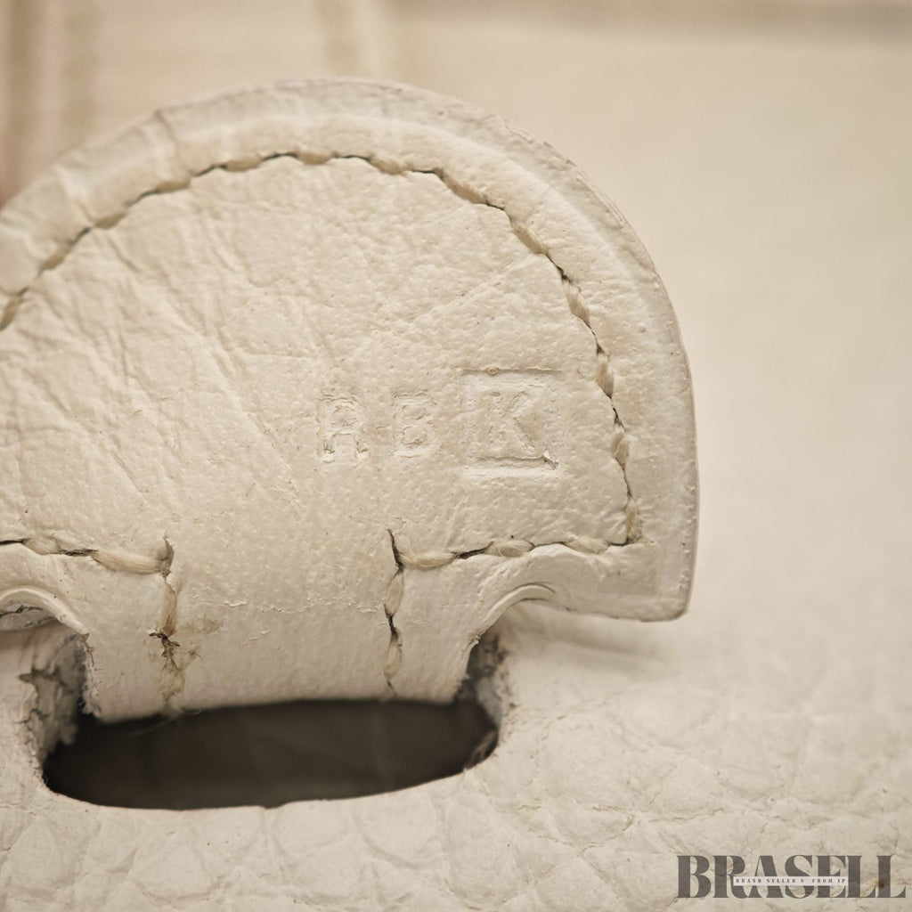 Hermes Evelyne I PM Taurillon Clemence Shoulder Bag White Unisex Silver Hardware