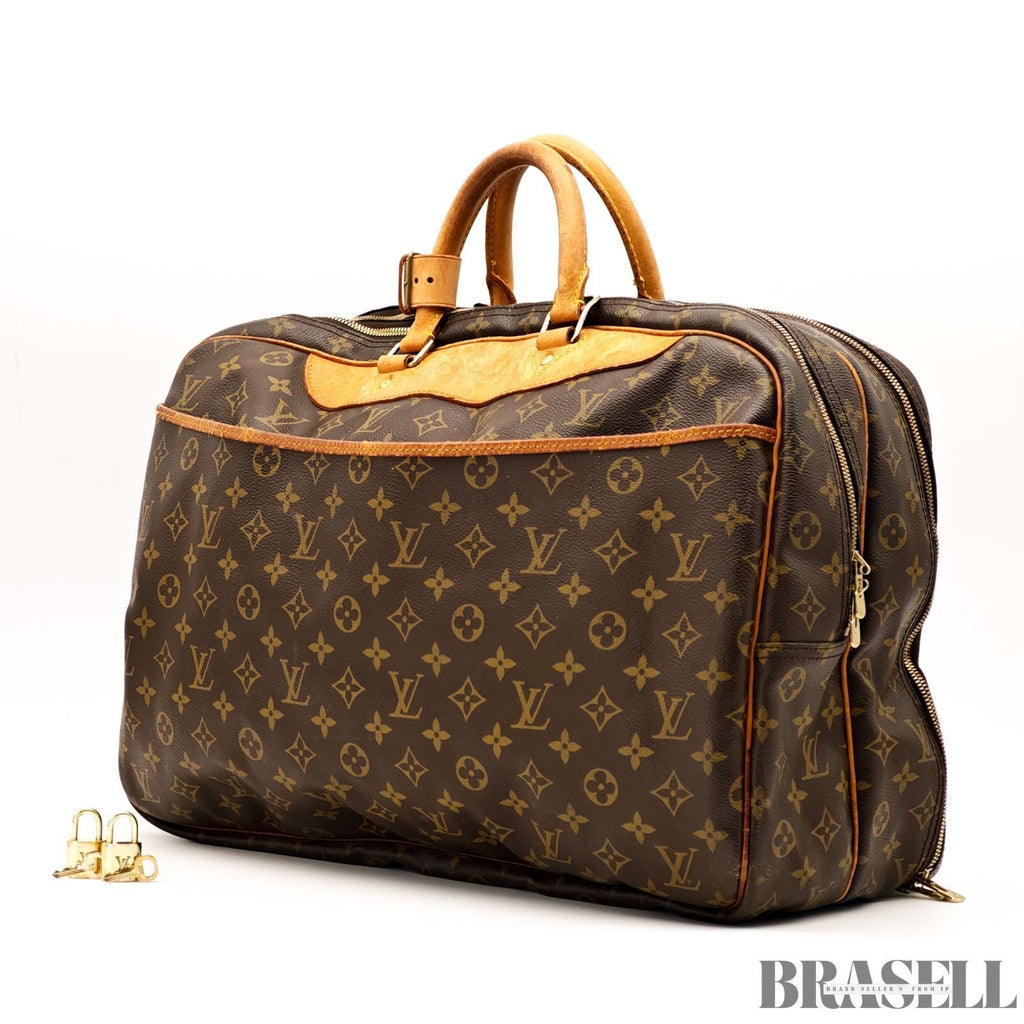 Louis Vuitton Monogram Alizé 24H M41399 Handbag Large Capacity Boston Bag Brown