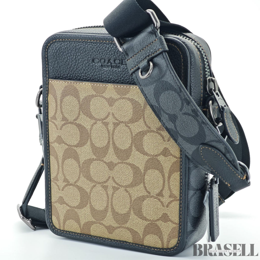 COACH Signature Sullivan Crossbody Bag CC090 Compact Khaki